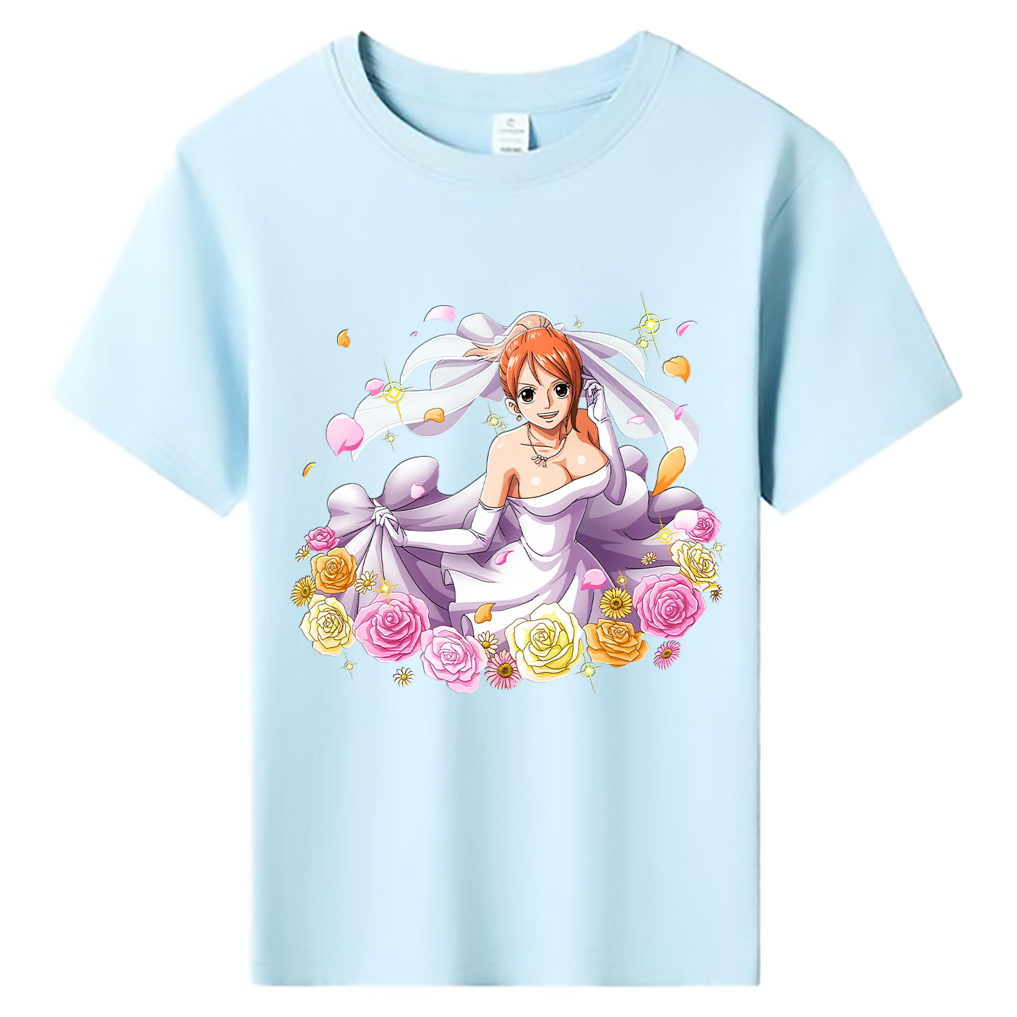 （画像用） ワンピース ナミ ONE PIECE Nami 綿100％キッズTシャツ（フロントプリント）